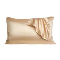 斯诺曼轻奢真丝枕套丝滑丝绸桑蚕丝枕头套单人纯色cm单个装-