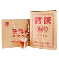 白沙溪 白沙溪湖南安化黑茶五斤装原叶金花手筑茯砖茶2.5kg送提袋 手筑茯砖茶2.5kg