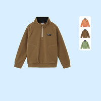 探路者儿童 TOREAD kids探路者男女童抓绒服秋冬款童装儿童外套QACCAN93113 摩卡棕 120