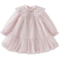 戴维贝拉女童连衣裙2025秋装汉服裙子宝宝公主裙周岁女宝礼服