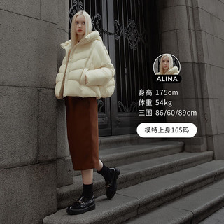 坦博尔泡芙羽绒服女短款连帽大廓形宽松时尚外套TBF330330A