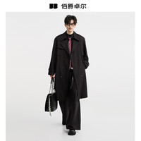 伯爵卓尔【发热&抗皱】英伦长款通勤风衣外套男士2025秋装 D531061 摩卡色 2XL (185)