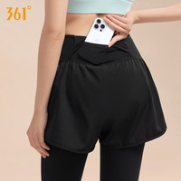 361瑜伽裤女假两件瑜伽服春秋季跑步裤运动裤女 L