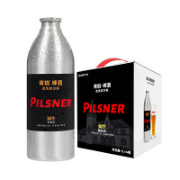 青焰 青岛特产精酿原浆啤酒青焰16.8度皮尔森高浓烈性啤酒铝罐4罐*1L整箱装
