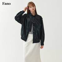 fano studios范洛时髦复古风活页皮衣夹克女2025秋季立领拉链宽松百搭皮外套