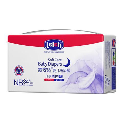 露安适 柔护羽柔裤mini夜用纸尿裤 NB码34片