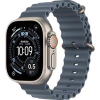 Apple 苹果 Watch Ultra 3 智能手表 GPS+蜂窝版 49mm 原色钛金属 铁锚蓝色海洋表带