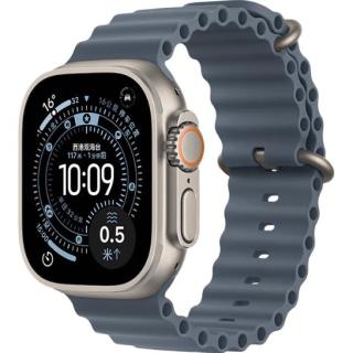 Apple 苹果 Watch Ultra 3 智能手表 GPS+蜂窝版 49mm 原色钛金属 铁锚蓝色海洋表带