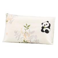 金号全棉枕套48*74cm一对 熊猫仙草 成人枕头套7A抗菌