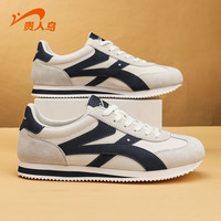 贵人鸟阿甘鞋子男2025轻便软底减震运动鞋男户外休闲男鞋秋季 黑/白（男款） 42