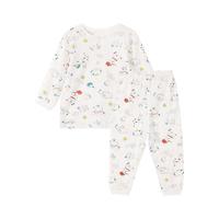 丽婴房儿童内衣套装男女宝宝秋季内衣套装 萌宠派对-两粒扣 90cm/2岁