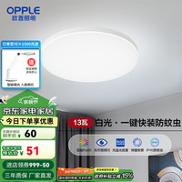 欧普照明 欧普（OPPLE）led吸顶灯具儿童房间现代简约圆形阳台卧室灯高显色三防一体快装