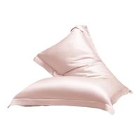 ziiu张御 全棉枕套100%纯棉防螨一对装48×74cm 糖霜蜜桃 浅粉+豆沙 60支 【全棉品质】