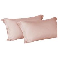 ziiu张御 全棉枕套 100%全棉轻奢简约纯色枕套一对装 豆沙色 48*74cm 豆沙色 100支 【高奢贡缎】