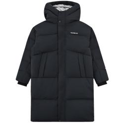 探路者儿童 QADDBN95680 连帽长款羽绒服 暗夜黑 170