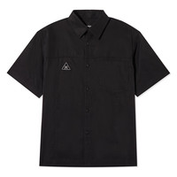 卡宾（CABBEEN）男装LOGO章仔短袖衬衫24夏新款宽松上衣商场同款H 01