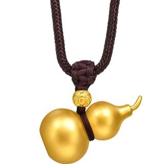周生生 古法黄金项链 足金传承葫芦吊坠绳链款91199Z计价14.55克