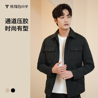 拇指白小宇 90绒翻领轻薄压胶短款男士羽绒服