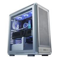 酷冷至尊（CoolerMaster）MF500 Mesh银色 EATX电脑机箱 铝质型材/玻璃侧板/支持CPUGPU双水冷/磁吸盖板/赠独立显卡支架 MF500 Mesh 银色/无光风扇版