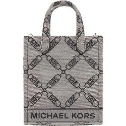 MICHAEL KORS 轻奢MK女包GIGI老花手提包托特包 超小号 米白色/黑色