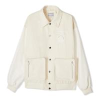 卡宾男装桃皮绒棉衣外套秋冬款宽松刺绣上衣时尚W 杏色15 L (175) 50