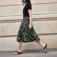 BCBGMAXAZRIA 【肌理印花裙】优雅气质松紧腰显瘦半身裙25夏