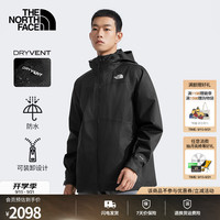 THE NORTH FACE 冲锋衣男三合一抓绒内胆户外防水硬壳外套25新品|8AV7 4H0/宇宙黑 XL