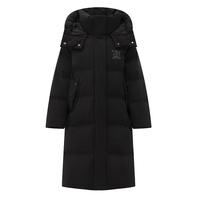 鸭鸭（YAYA）【佟丽娅同款】羽绒服女长款过膝加厚极寒时尚外套 米色 S【体重90-126斤】