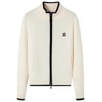 Navigare意大利小帆船羊毛衫女士秋冬季半高领弹力休闲毛衣通勤针织开衫女 科技白/黑 XL