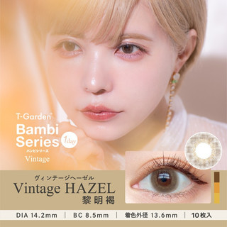 t-garden美瞳日抛 Bambi系列彩色隐形眼镜日抛10片大小直径三明治工艺 迷濛灰 475度