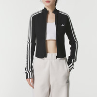 88VIP：adidas 阿迪达斯 阿迪三叶草女装短款休闲上衣舒适日常夹克针织户外运动服