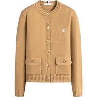 Navigare意大利小帆船简约羊毛衫女士2025秋季亲肤针织衫简约开衫毛衣 沙褐色 XL