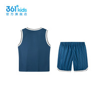 361°【商城同款】童装男童篮球套装年夏季通码套装 纤舒蓝 165