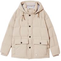 杰克·琼斯(JACK&JONES)男装冬季防风袖口纯色简约日常宽松抽绳连帽羽绒服男款224412037