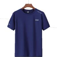 JEEP SPIRIT吉普短袖T恤男夏季半袖冰感速干运动宽松工作服  黑色 3XL 3XL （160-175斤）