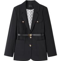 太平鸟2024年春季斯文西装A1BAE1428 黑色 M