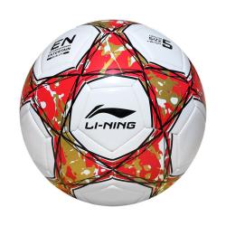 李宁 LFQK671-2 耐磨防滑 5号标准 白红金 足球