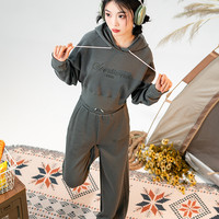 PUMA彪马女子连帽卫衣卫裤两件套透气舒适休闲上衣长裤时尚套装