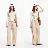 森马（Semir）防晒外套|外套女短款凉感吸湿速干2025夏季连帽夹克109325108002 奶白10536 L 修身版拍大一码