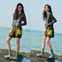 森马（Semir）防晒外套|外套女短款凉感吸湿速干2025夏季连帽夹克109325108002 深灰20911 2XL