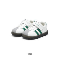 英氏 YEEHOO儿童鞋男童抗菌稳步鞋软底防滑休闲鞋女童休闲鞋出街鞋子抗菌鞋 白绿 28 码 脚长16.3-16.7cm