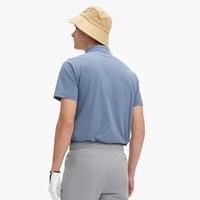 比音勒芬【抗uv防晒】2025夏男士时尚休闲运动多色百搭短袖翻领POLO衫 S 69蓝灰色