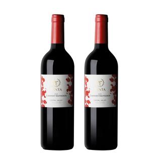 天帕 智利中央山谷原瓶赤霞珠干红葡萄酒750ml*2瓶
