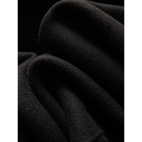 William fox&sons重磅1050G双面100%羊毛呢宽松潮流螺纹装饰中长款羊毛大衣外套男 黑色 M /48【100%羊毛】