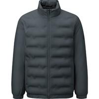 HLA海澜之家羽绒服男曾舜晞同款25抗静电石墨烯保暖外套男冬季 蓝灰（净色）(26) 2XL 185/100A(XXL)165~176斤