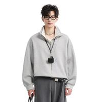 伯爵卓尔假两件双层领半拉链卫衣外套男士2025秋装新款通勤外套男 N531390