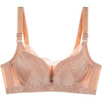 夏.娃.之.秀内衣女文胸无痕无钢圈聚拢型收副乳性感薄款束胸罩送人 杏色 85C =38C(薄杯约1CM)