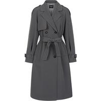 KBNE长袖风衣女款2024中长款灰色今年流行的格雷系大衣春秋女 灰色 M