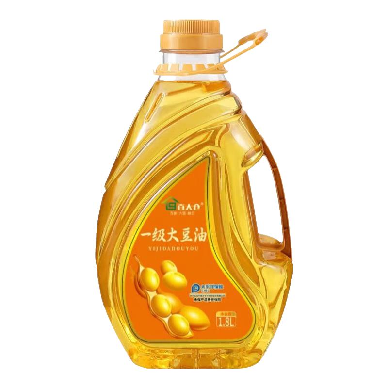百大仓食用油 清香一级大豆油1.8L 食用油小瓶 1.8L*1瓶 1.8升百大仓大豆油