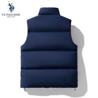 U.S. POLO ASSN.羽绒棉马甲男秋冬季户外防风百搭坎肩背心男外套 深蓝   3XL   